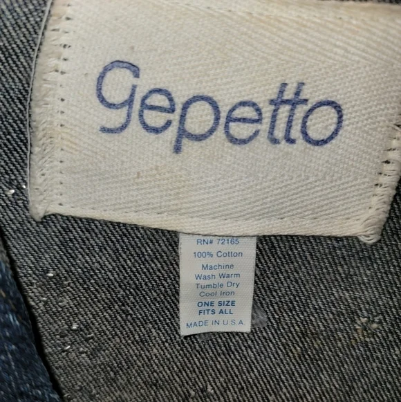 DENIM Vintage Hand painted  Jacket - Picture 6 of 14